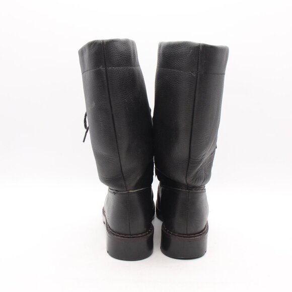 Sorel Salerno Women's Size 7 M Black Leather Mid Calf Boot Winter Snow Lace Up - Picture 5 of 11